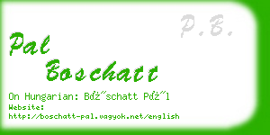 pal boschatt business card